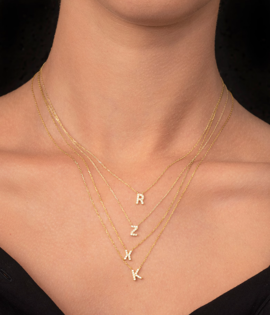 Diamond Letter Necklace