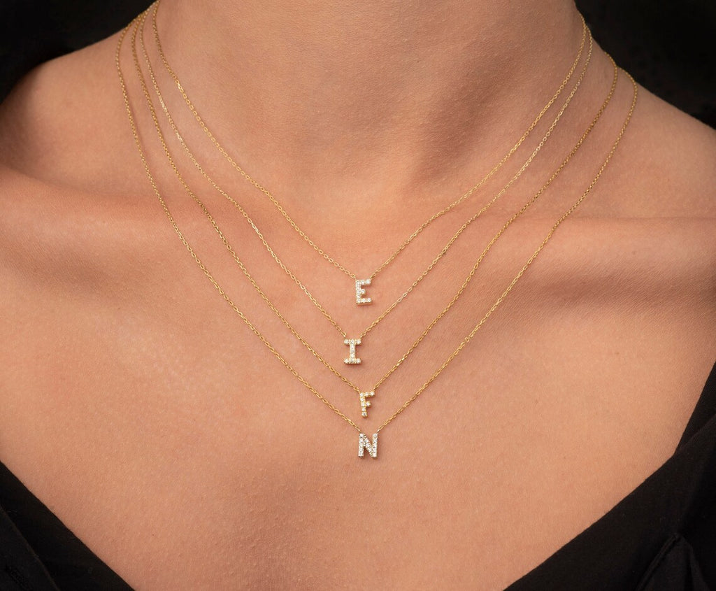 Diamond Letter Necklace