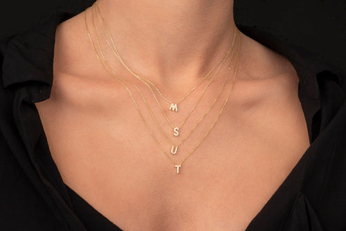 Diamond Letter Necklace